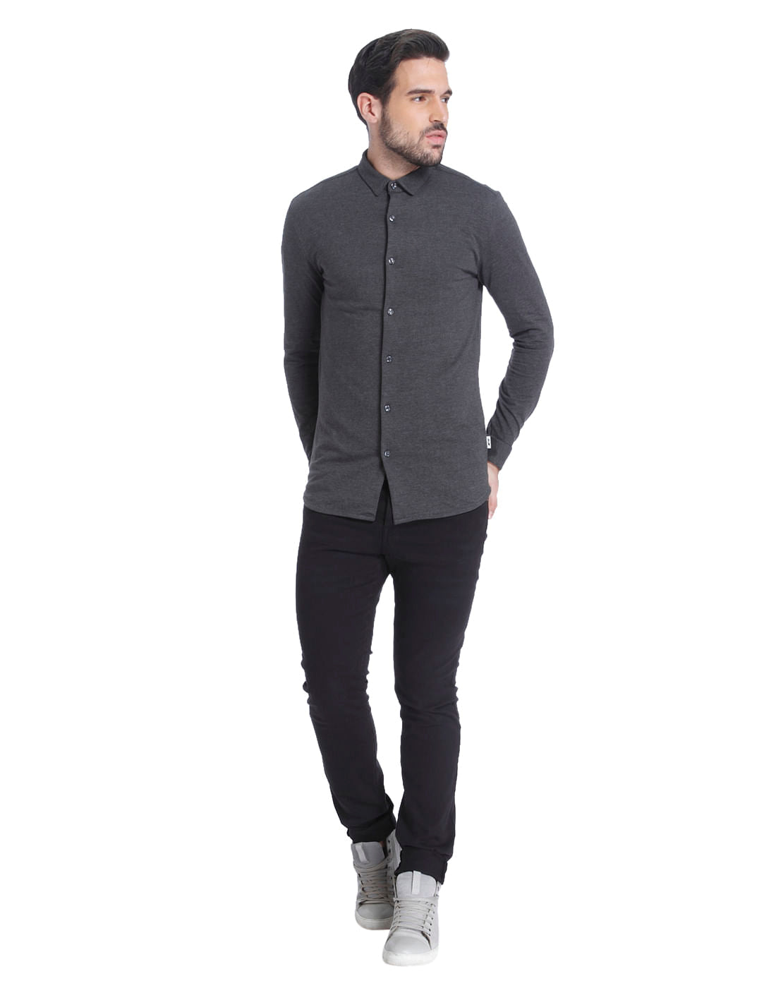 Grey Full Sleeves Shirt