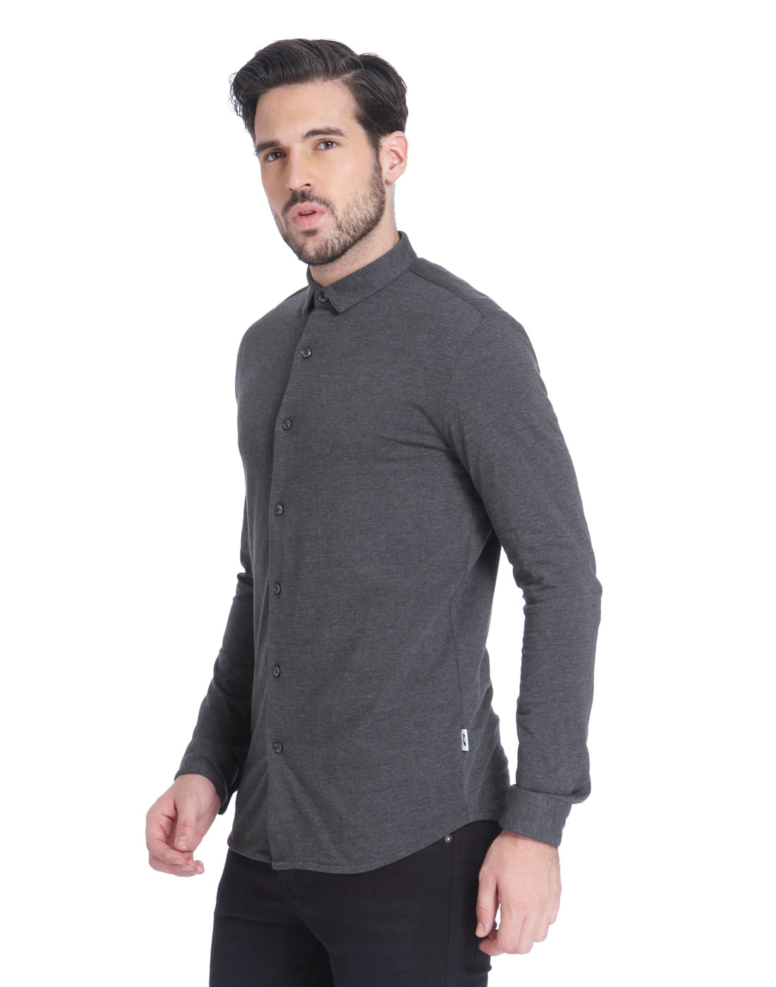 Grey Full Sleeves Shirt