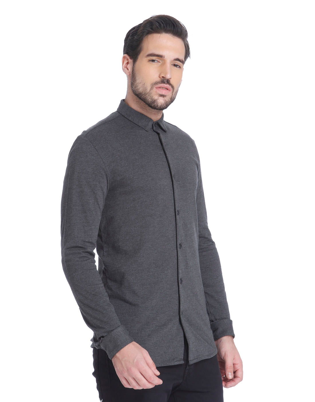 Grey Full Sleeves Shirt