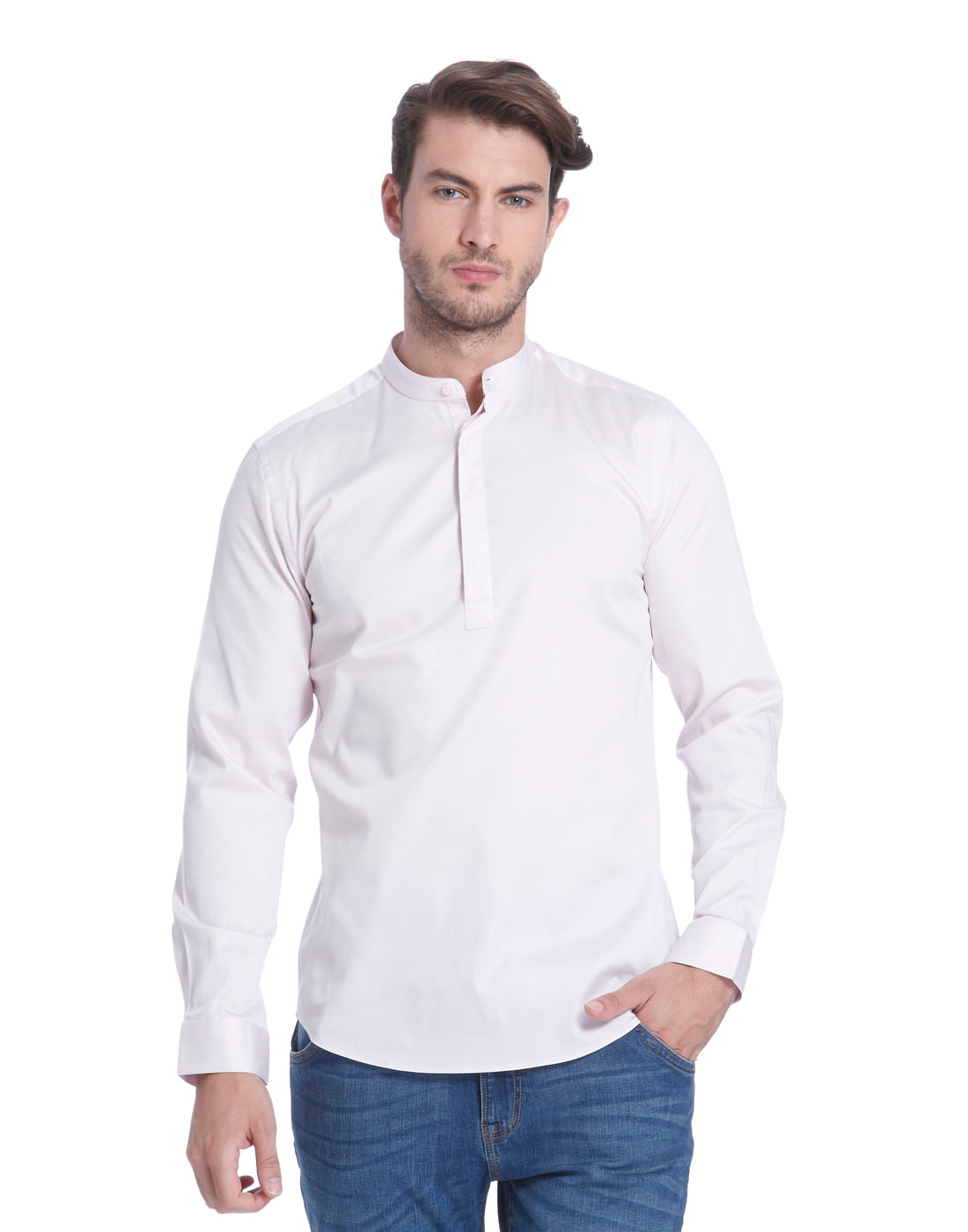 Light Purple Full Sleeves Shirt - S