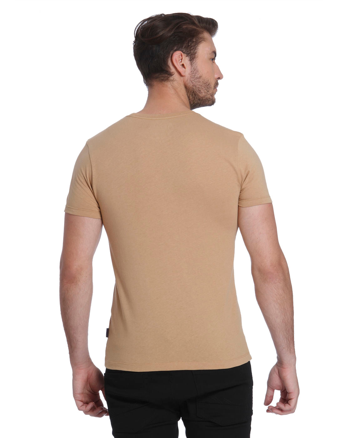 Brown Graphic Print Crew Neck T-shirt