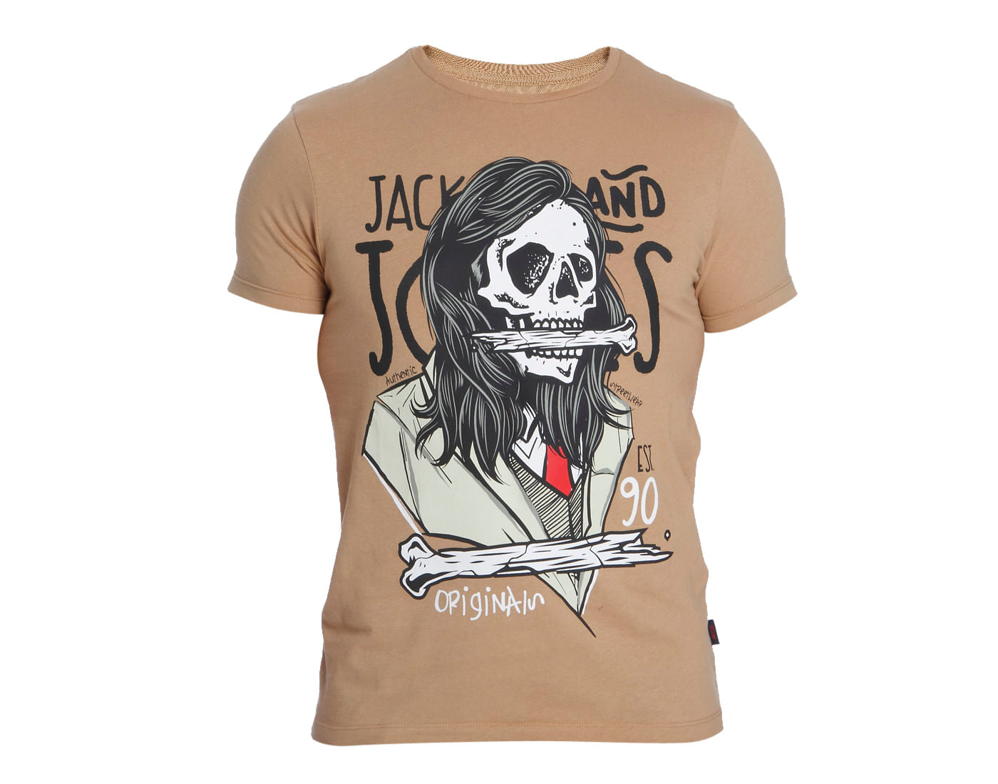Brown Graphic Print Crew Neck T-shirt