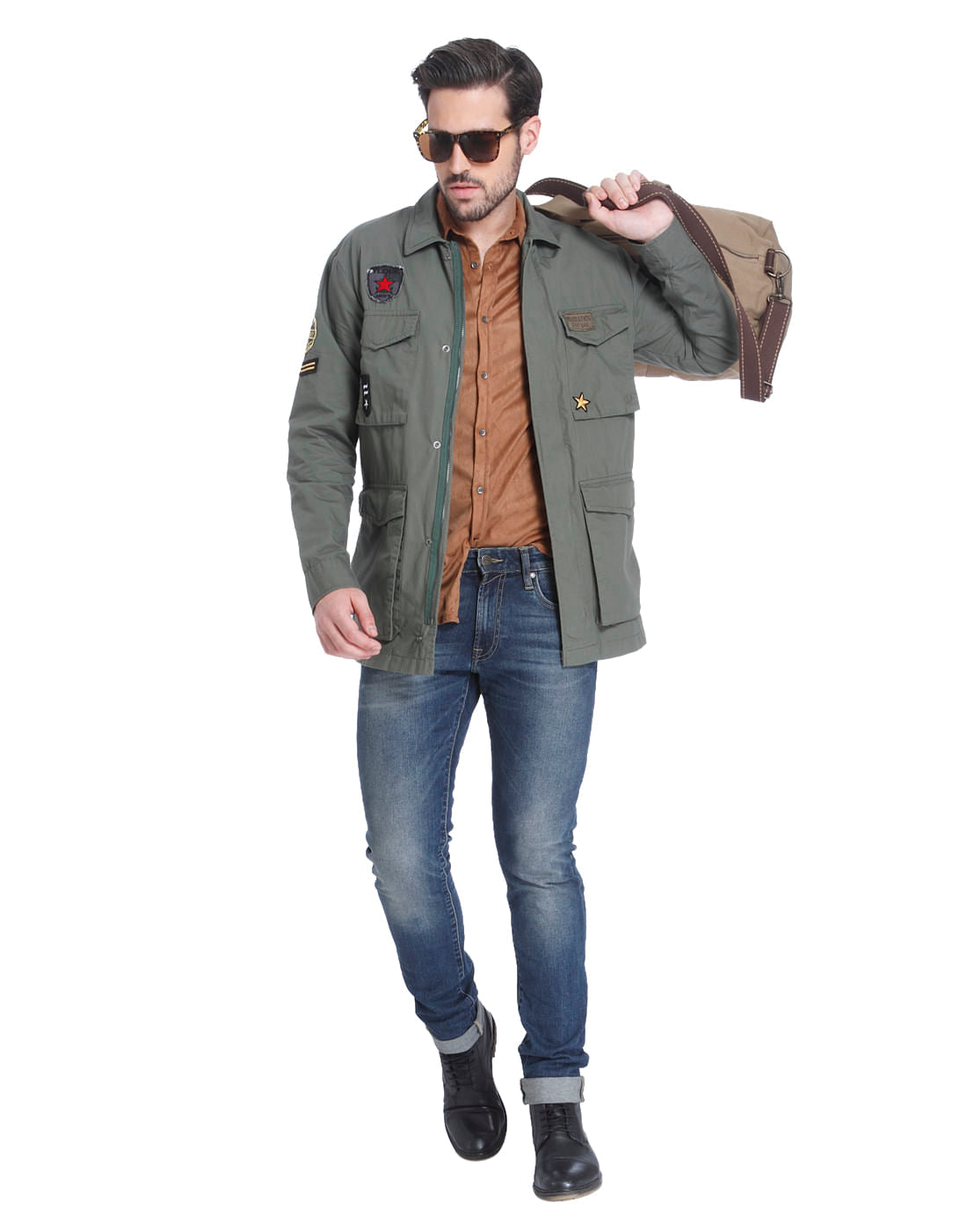 Brown Short Sleeves Shirt