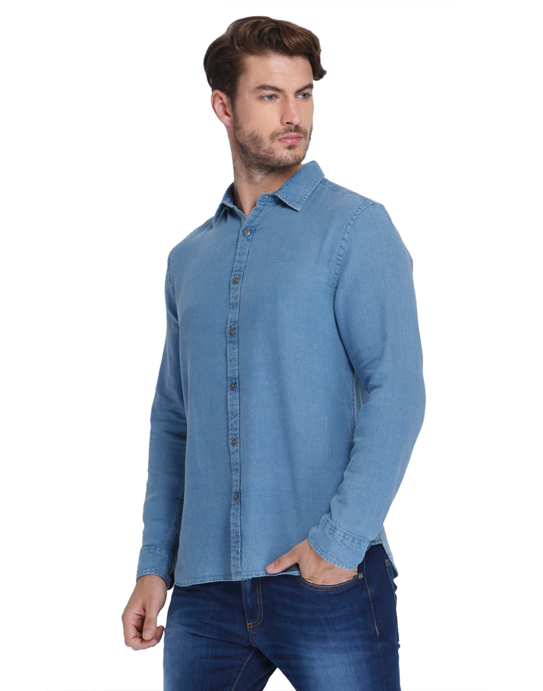 Blue Full Sleeves Shirt