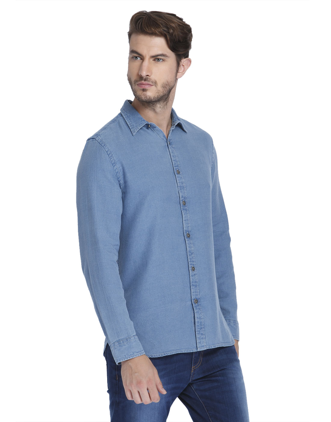 Blue Full Sleeves Shirt