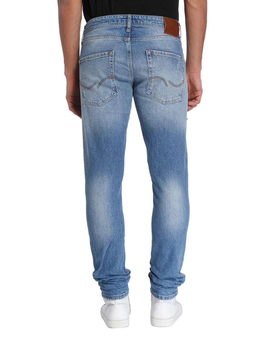 Blue Low Rise Glenn Graphic Slim Fit Jeans