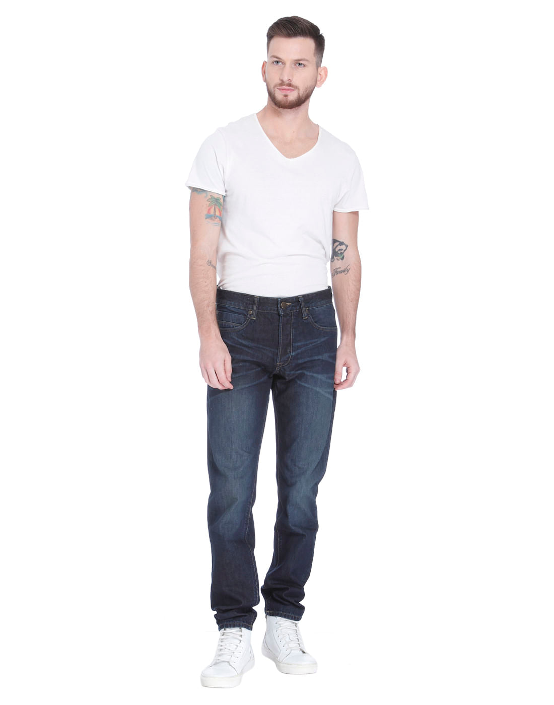 Blue Mid Rise Mike Comfort Fit Jeans