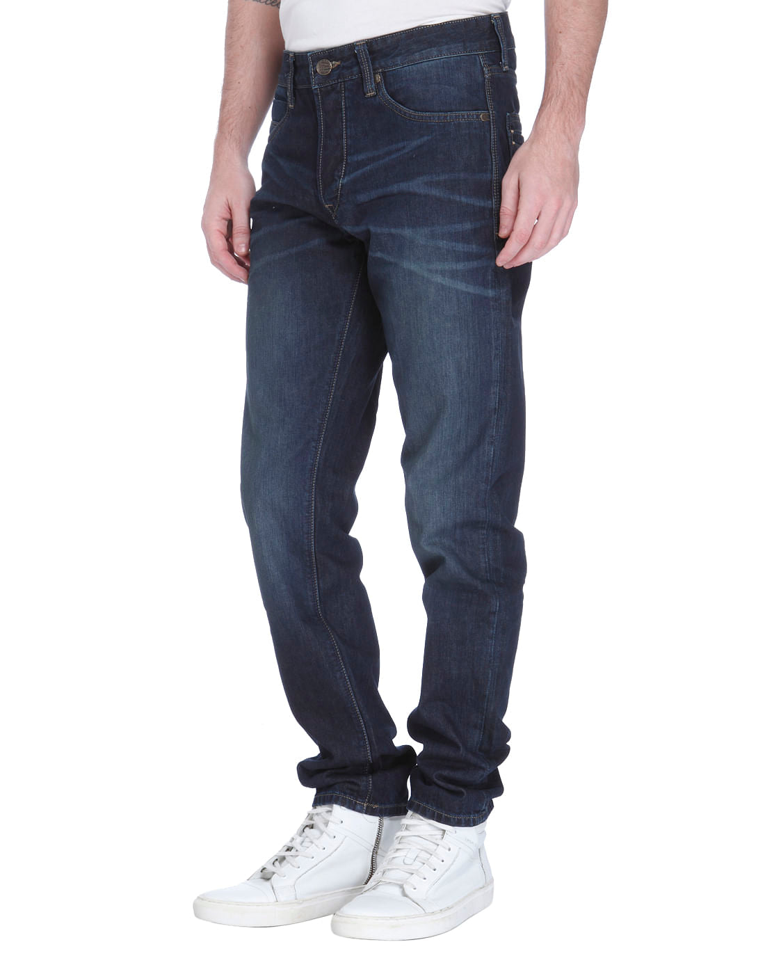 Blue Mid Rise Mike Comfort Fit Jeans
