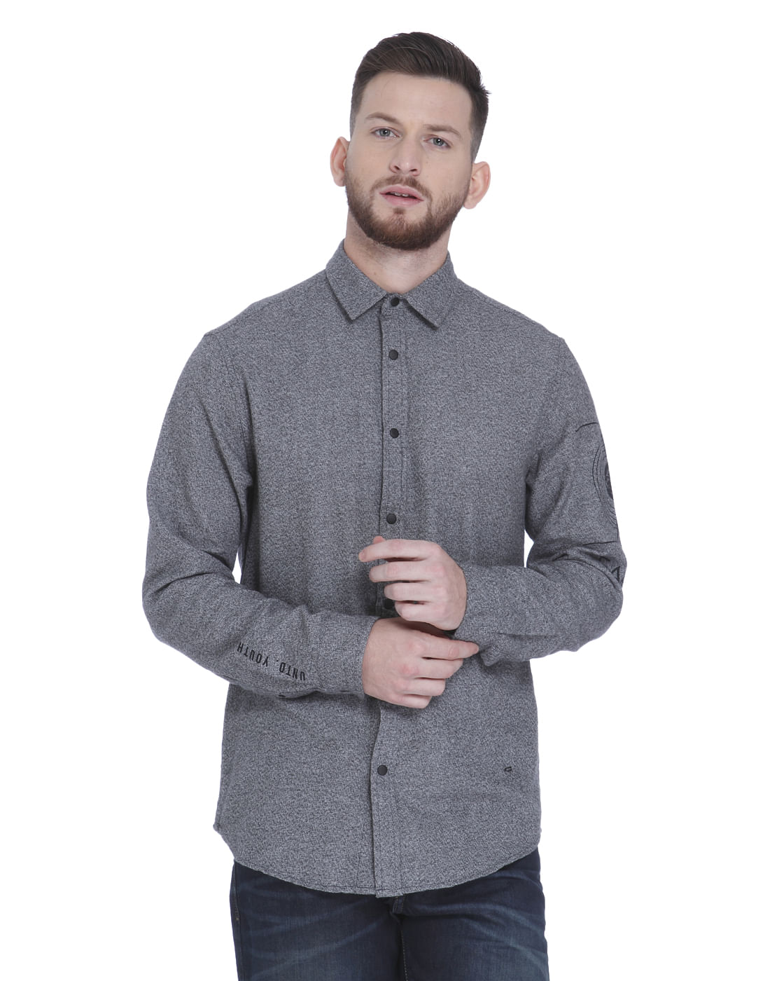 Grey Full Sleeves Shirt