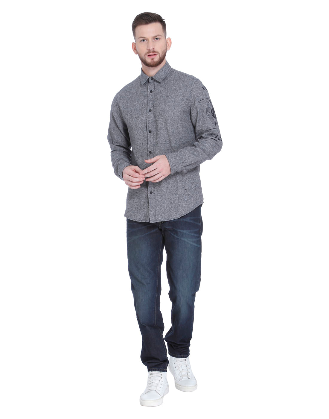 Grey Full Sleeves Shirt