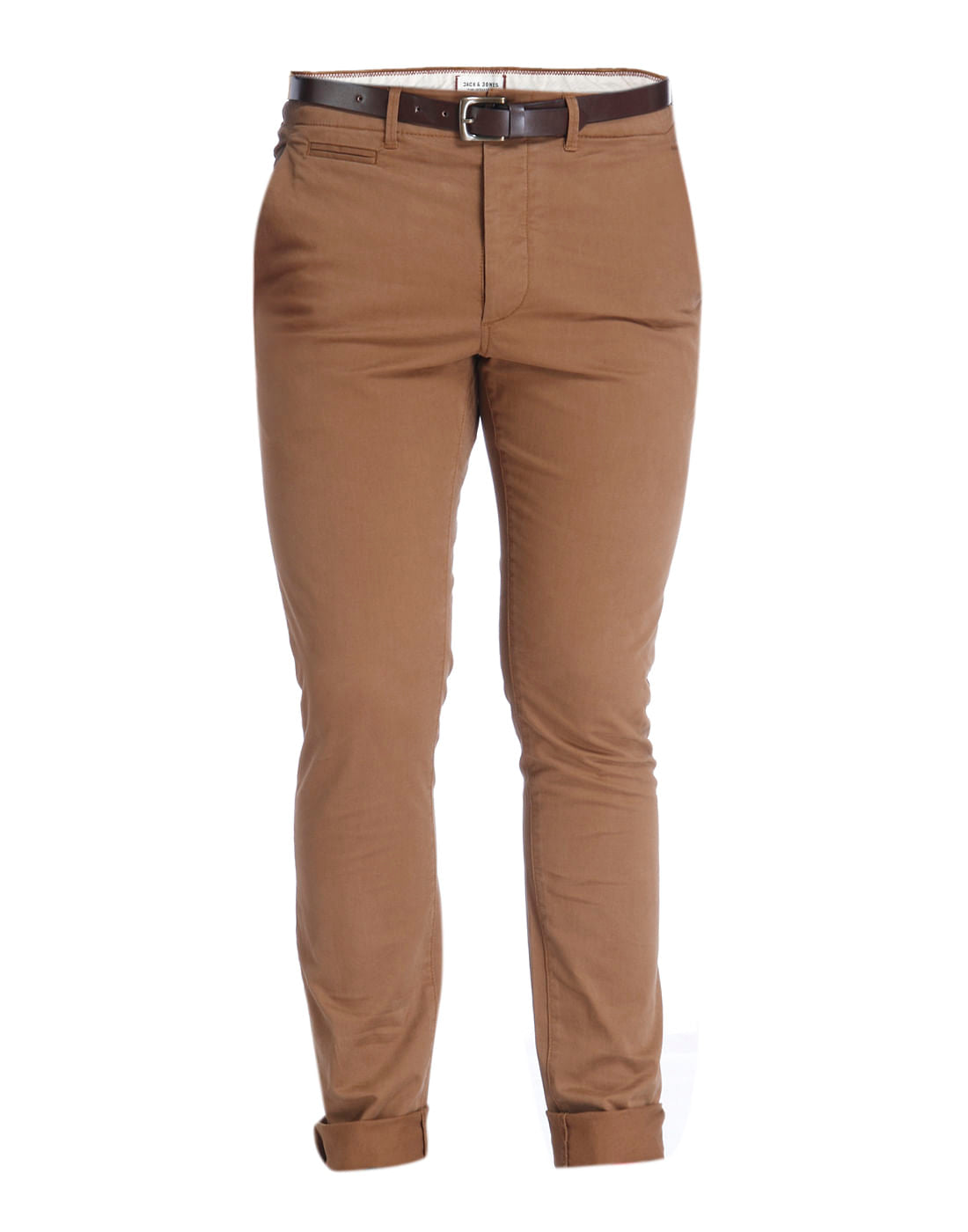Brown Mid Rise Slim Fit Pants