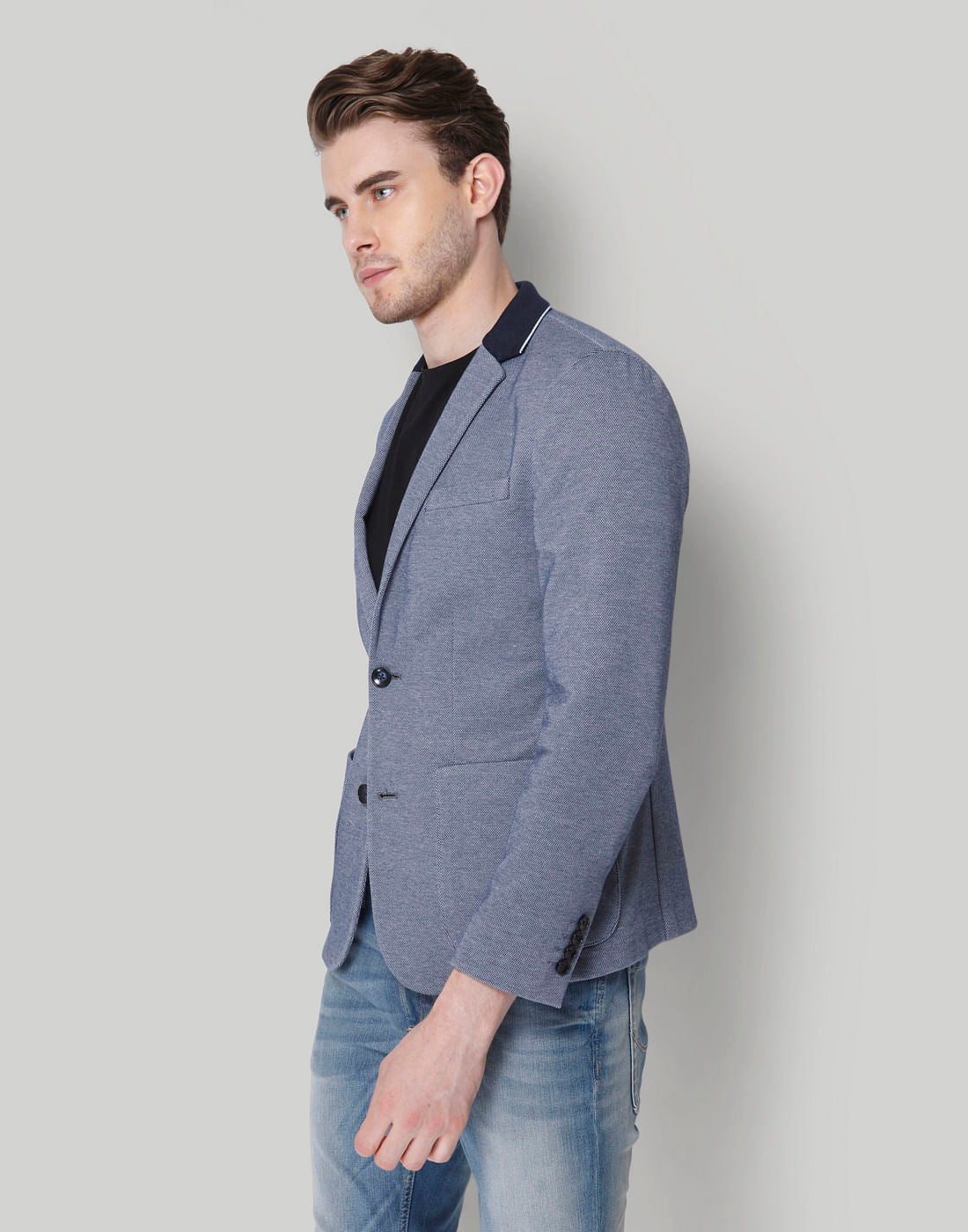 Blue Double Button Blazer