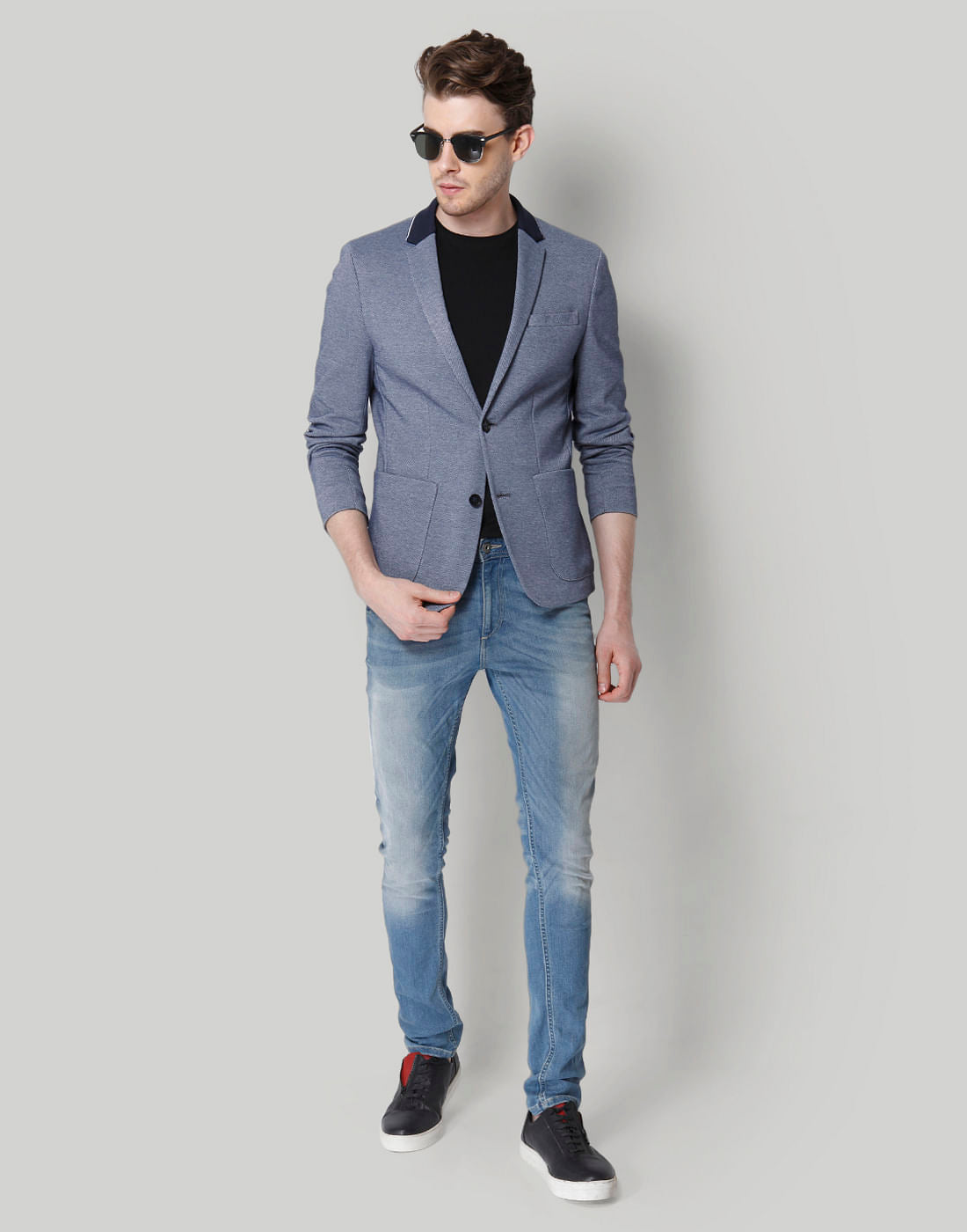 Blue Double Button Blazer