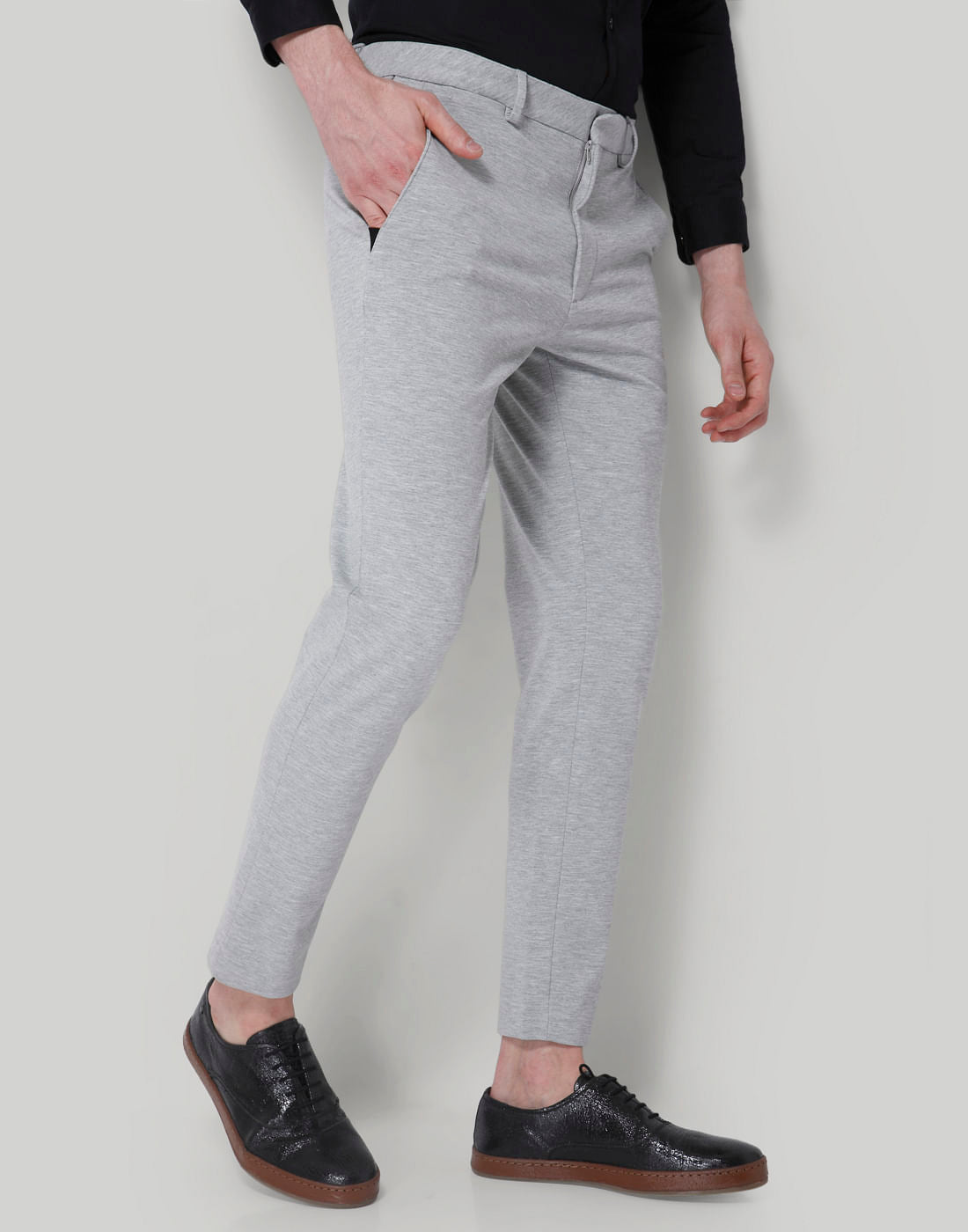 Light Grey Slim Fit Trousers