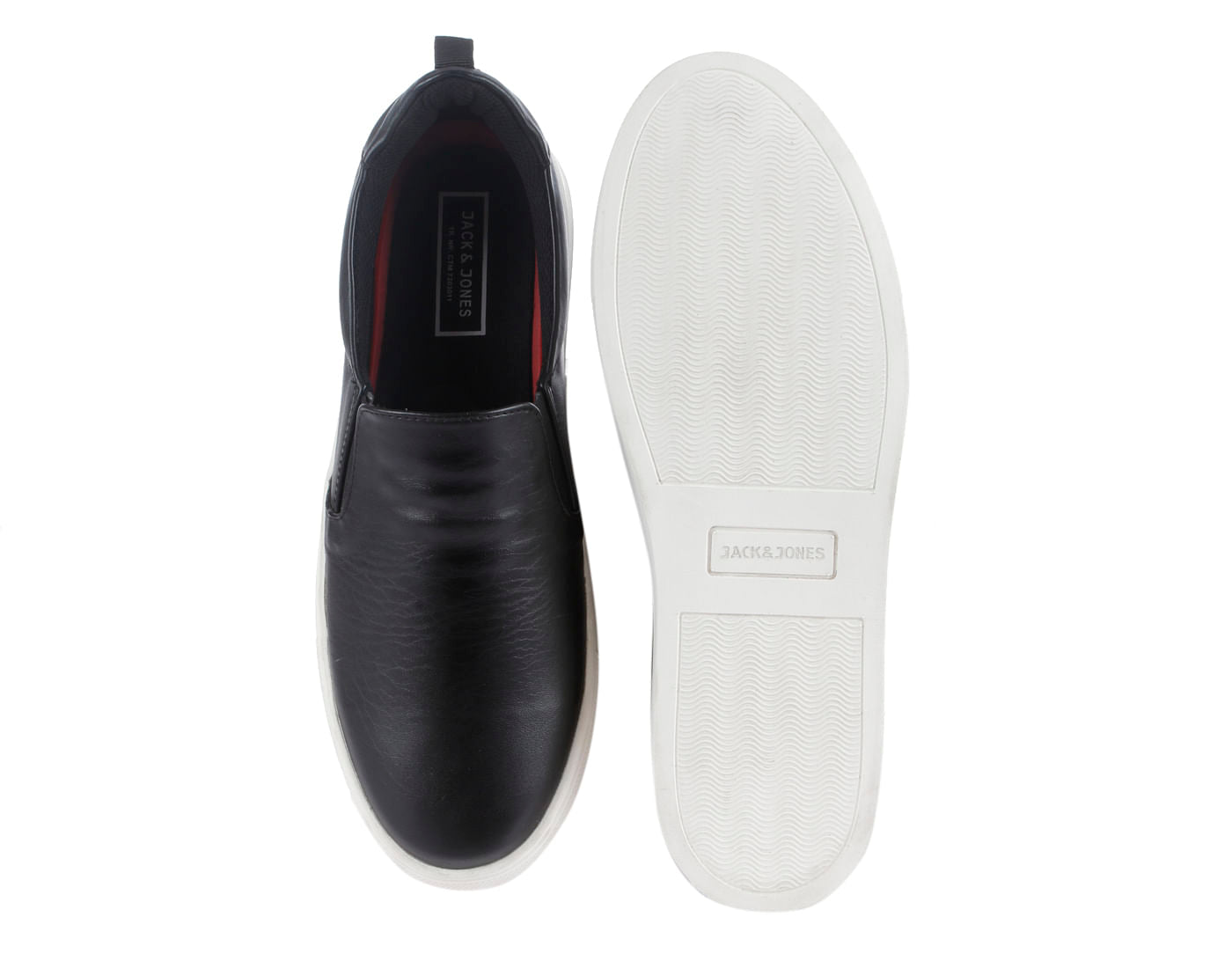Black Pu Slip On Sneakers