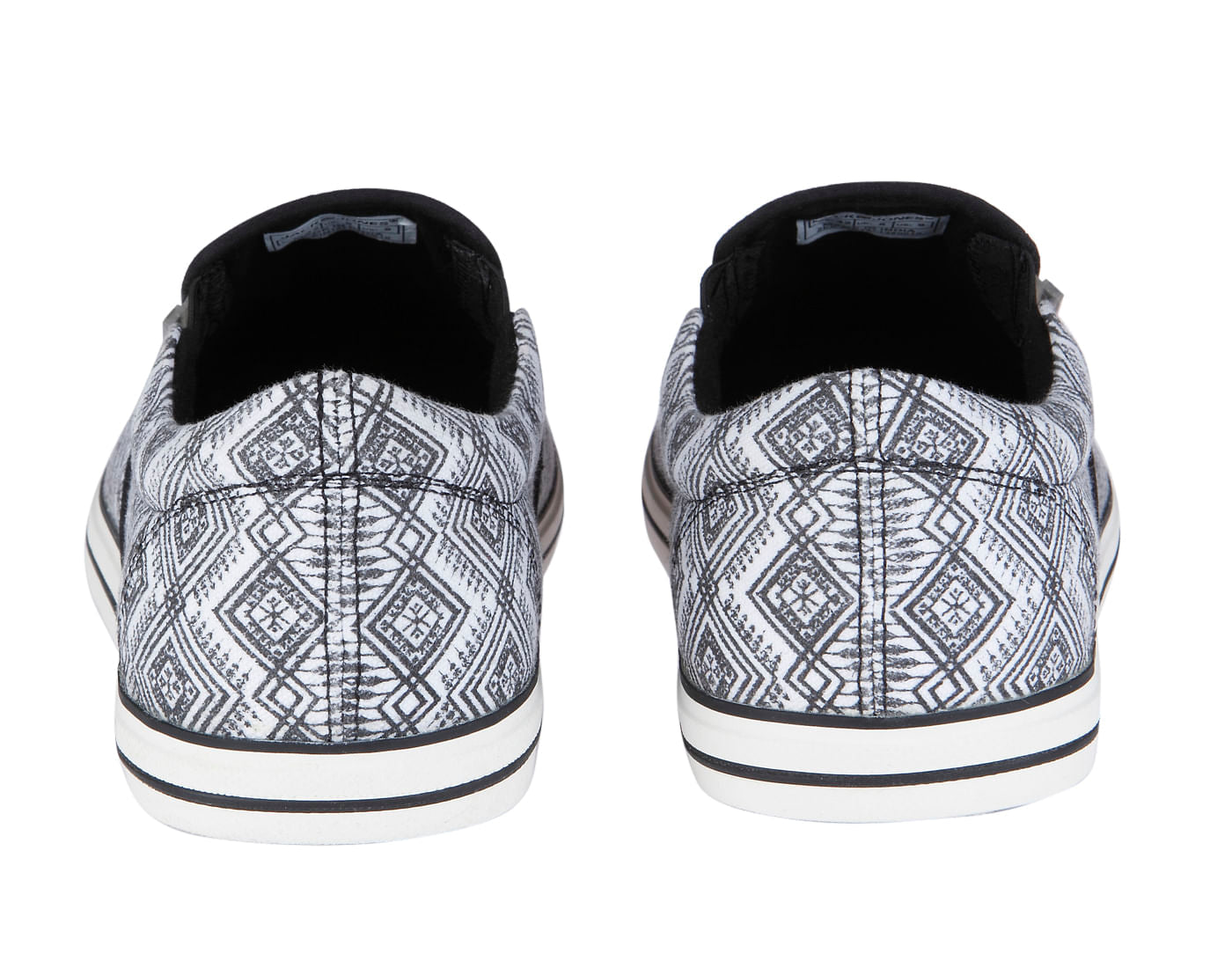 Dark Grey Aztec Print Slip Ons