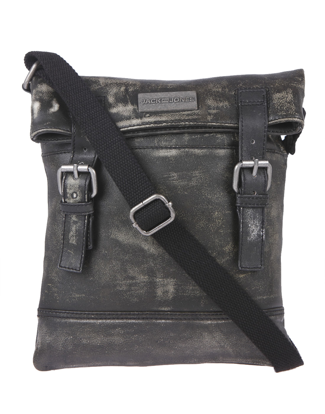 Black Leather Sling Bag - ONE