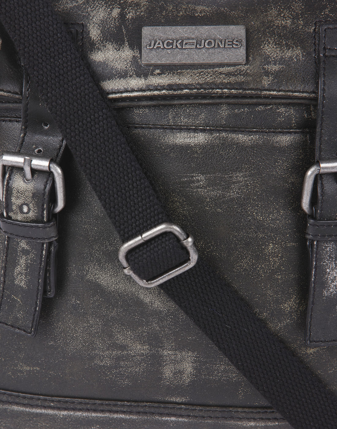 Black Leather Sling Bag
