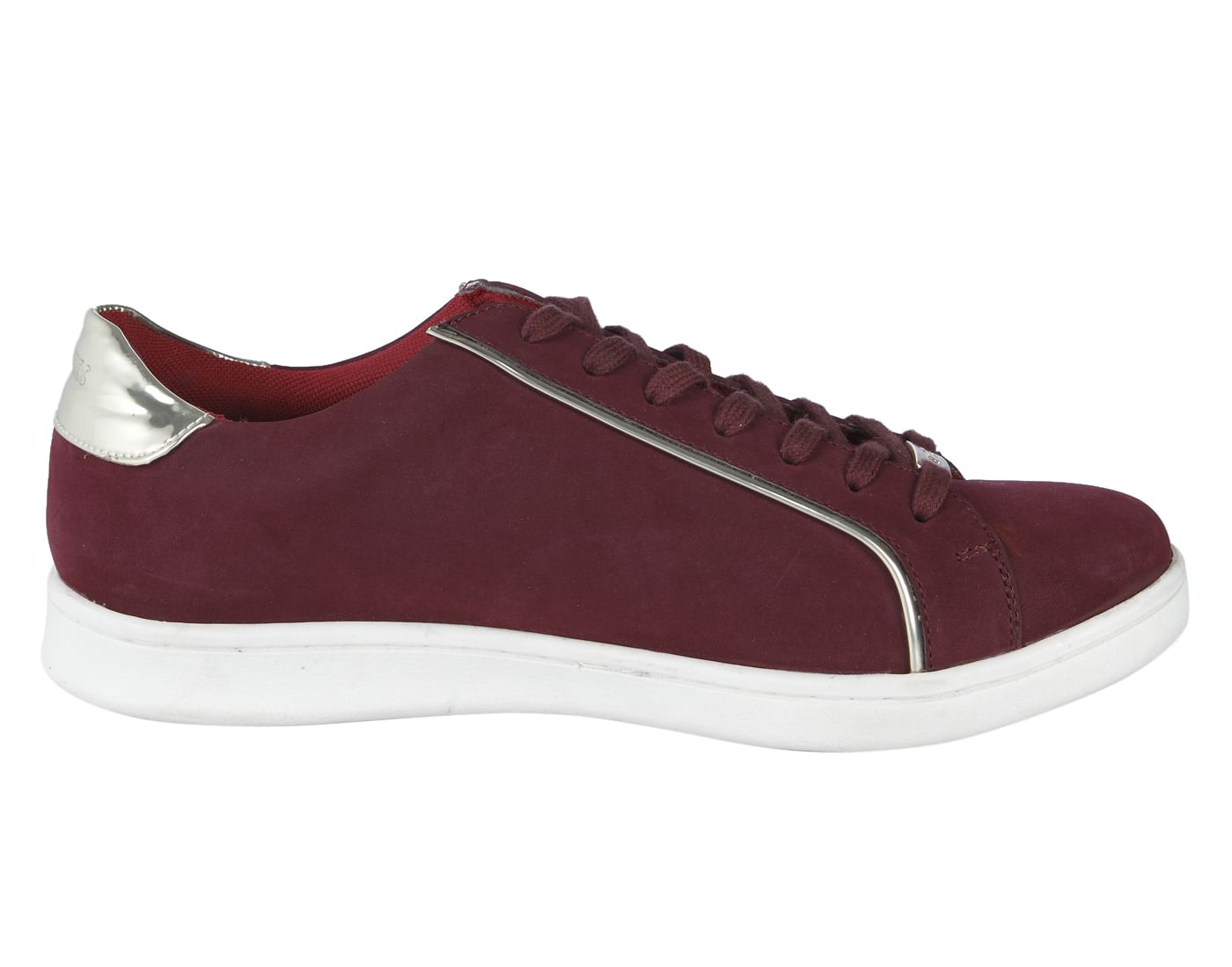Maroon Lace Up Sneakers