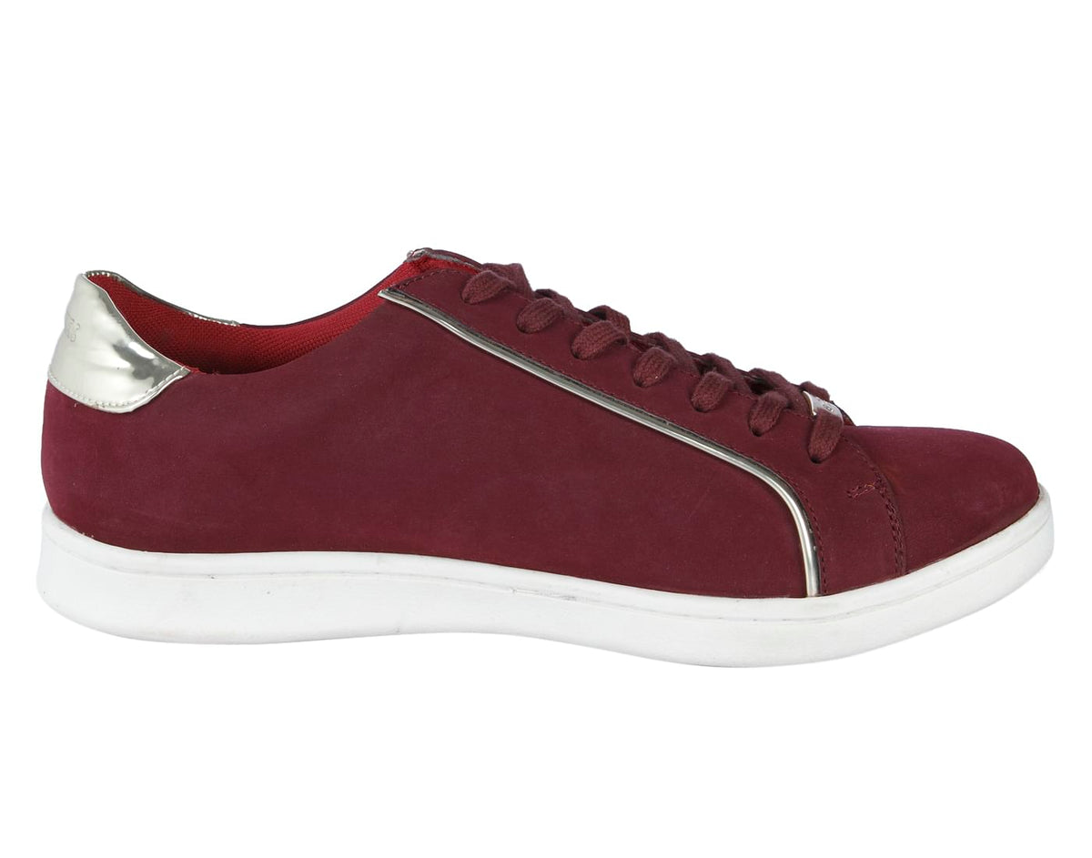 Maroon Lace Up Sneakers - 6
