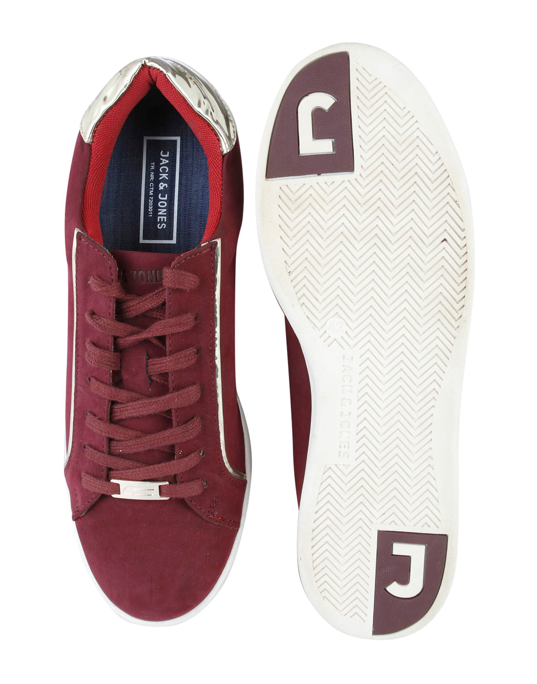 Maroon Lace Up Sneakers