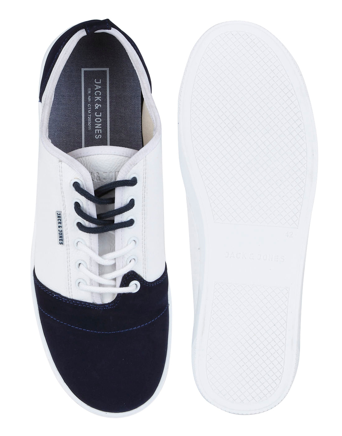 Navy Blue Colourblocked Sneakers