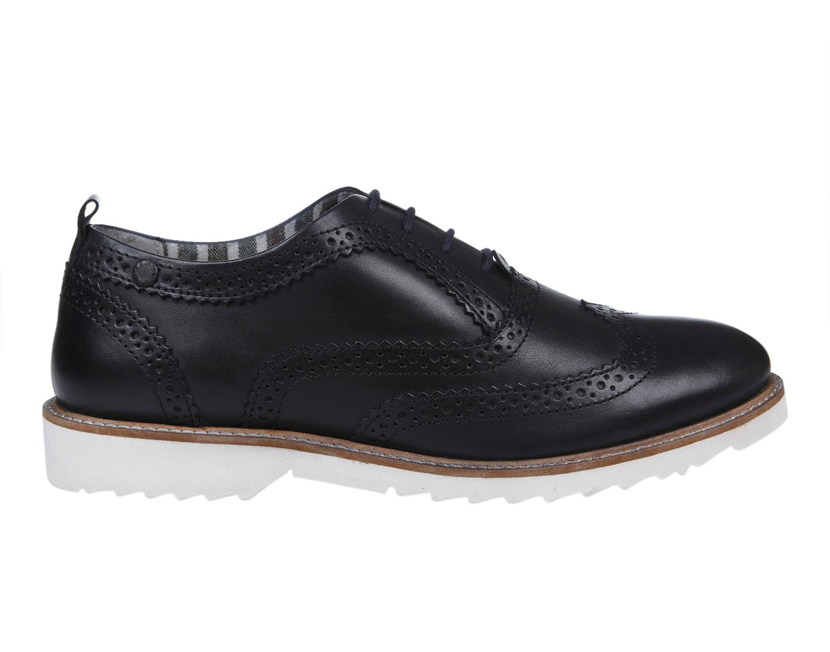 Black Leather Brogues - 6