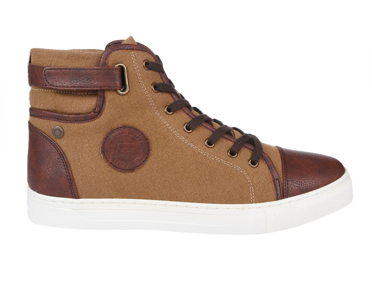 Brown Two Toned High Top Sneakers - 6