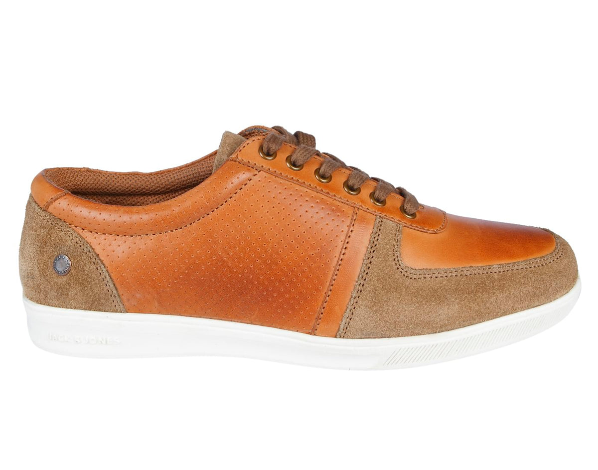 Tan Colourblocked Sand Leather Sneakers - 6
