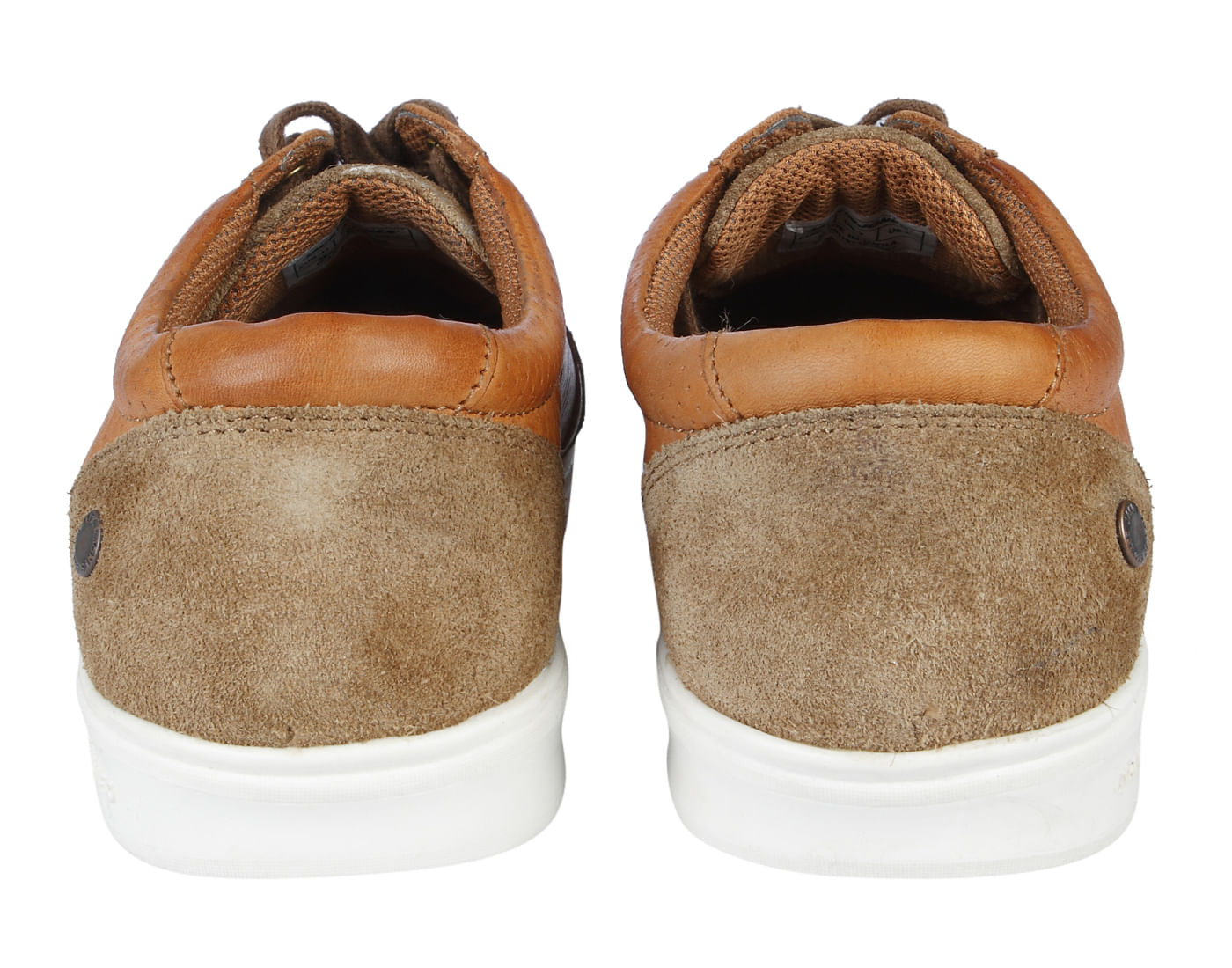 Tan Colourblocked Sand Leather Sneakers