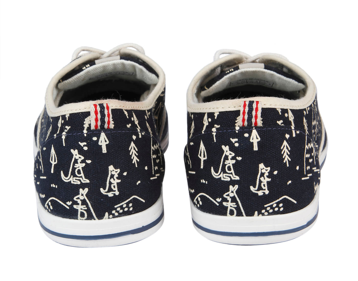 Blue Printed Canvas Sneakers