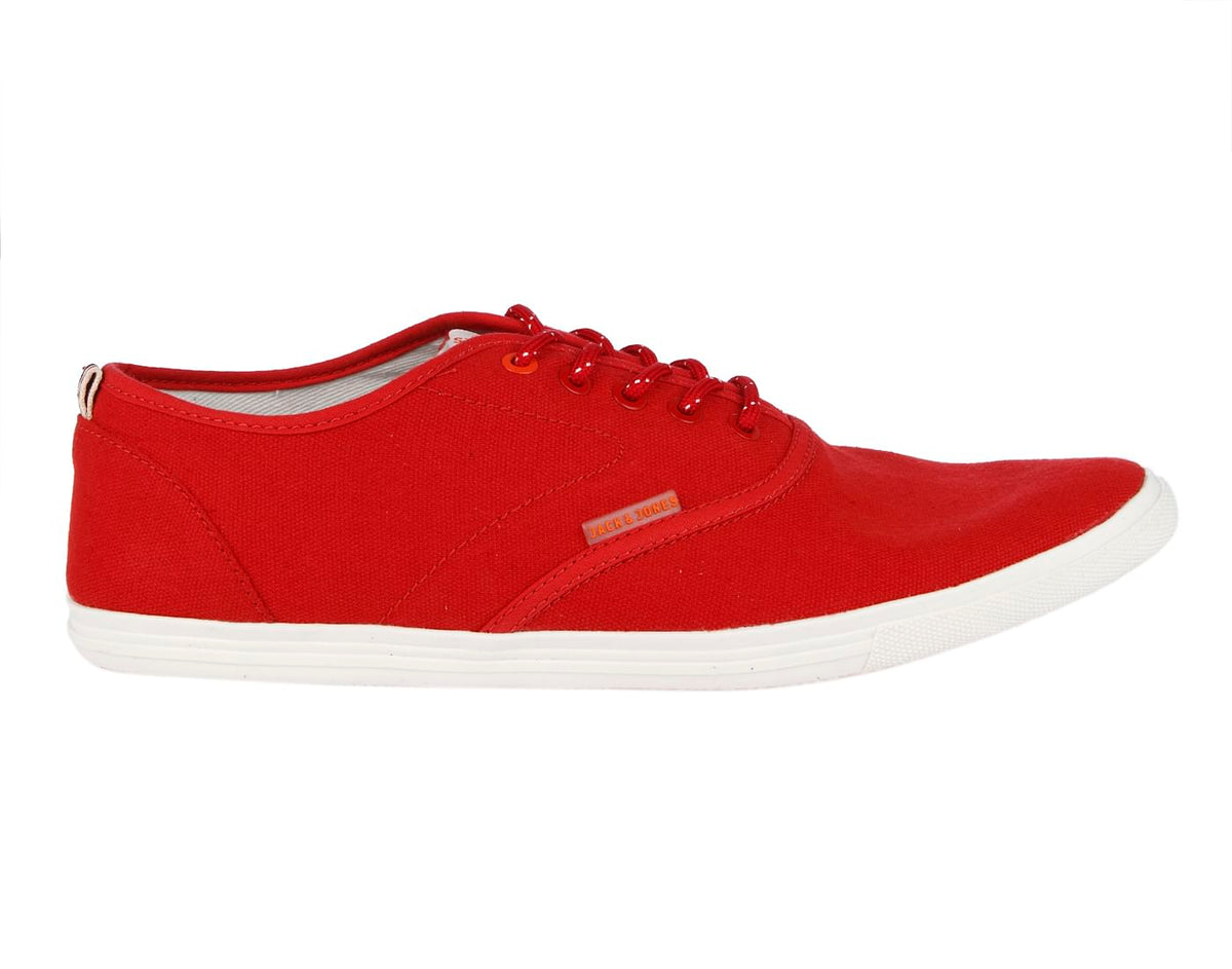 Bright Red Solid Sneakers - 6