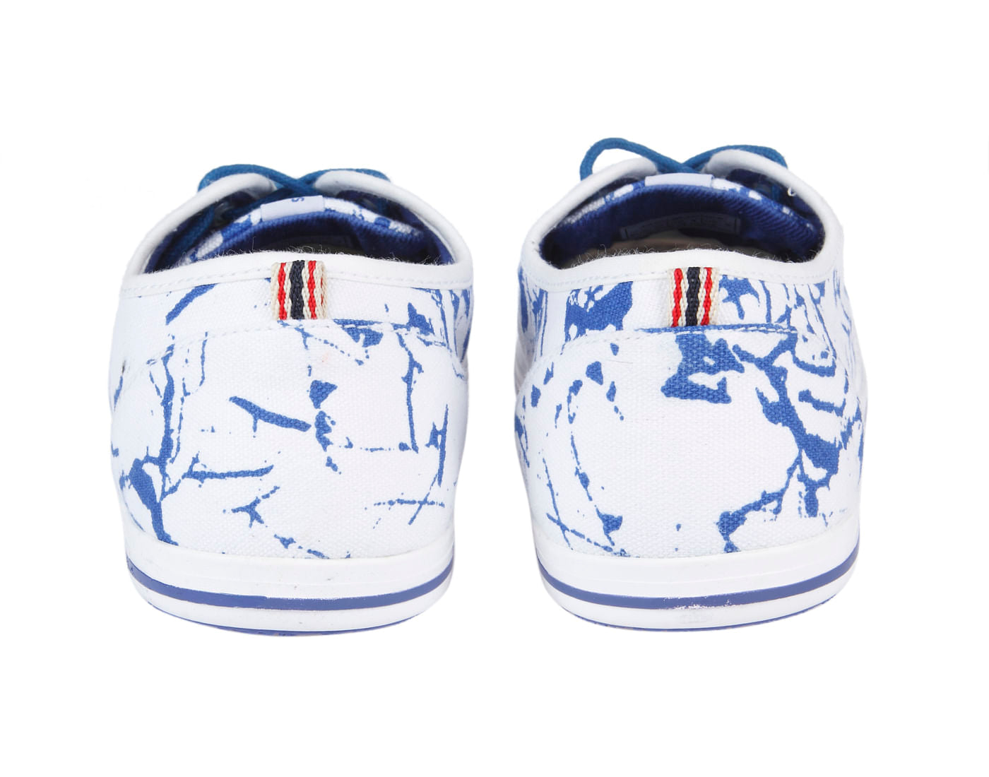 Blue & White All Over Print Sneakers