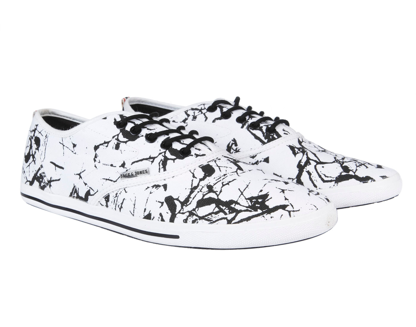 Black & White All Over Print Sneakers