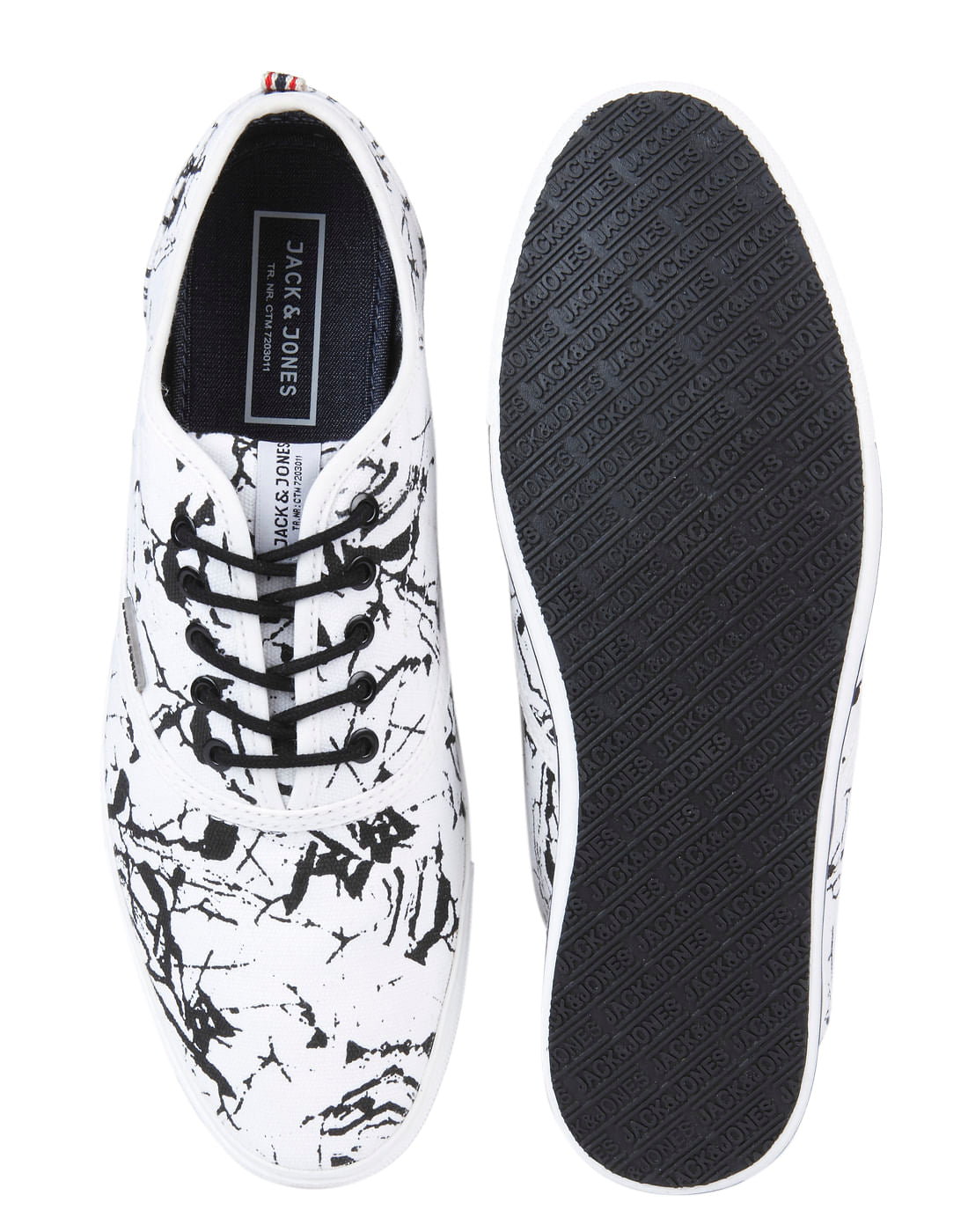 Black & White All Over Print Sneakers