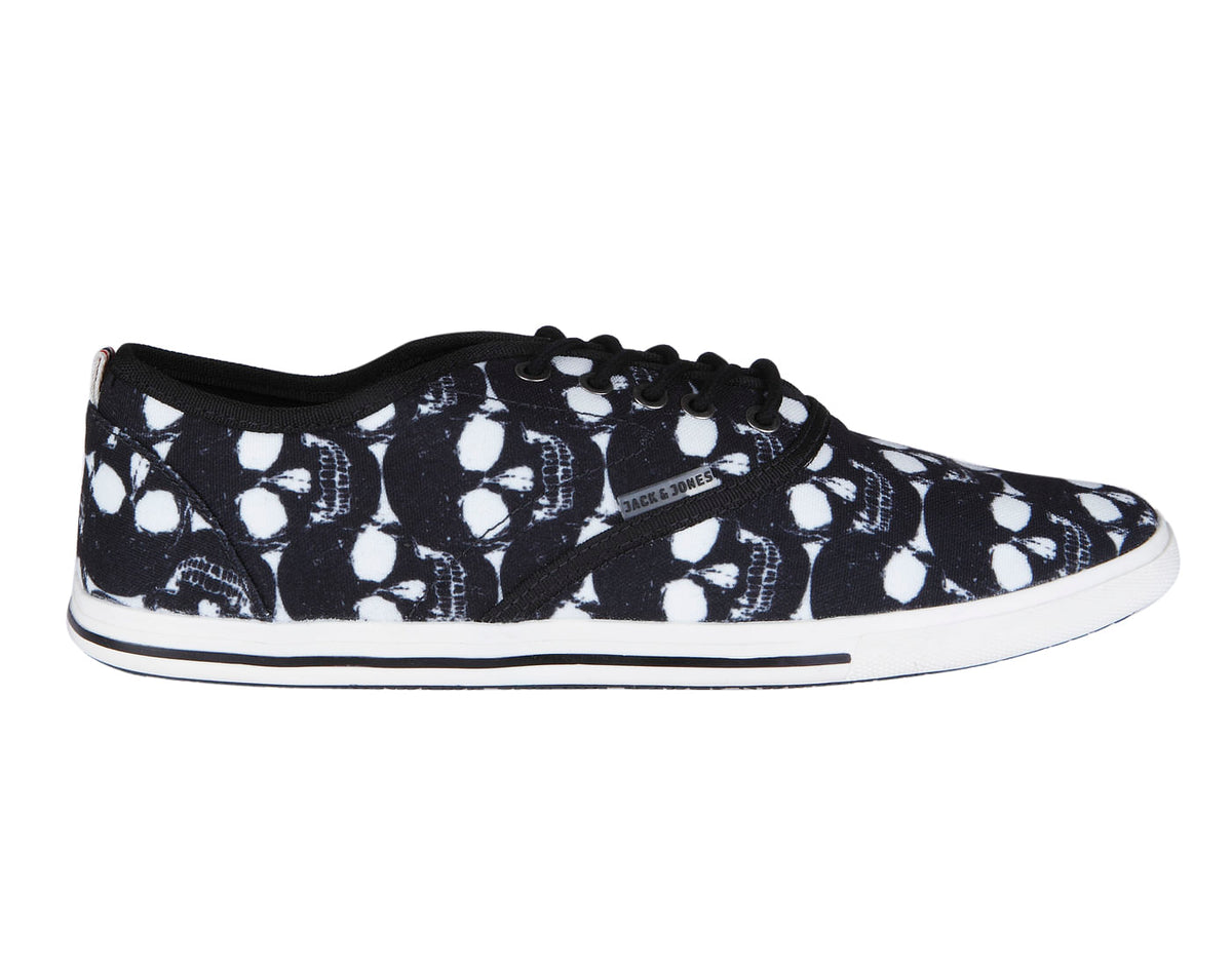 Blue Skull Print Sneakers - 6
