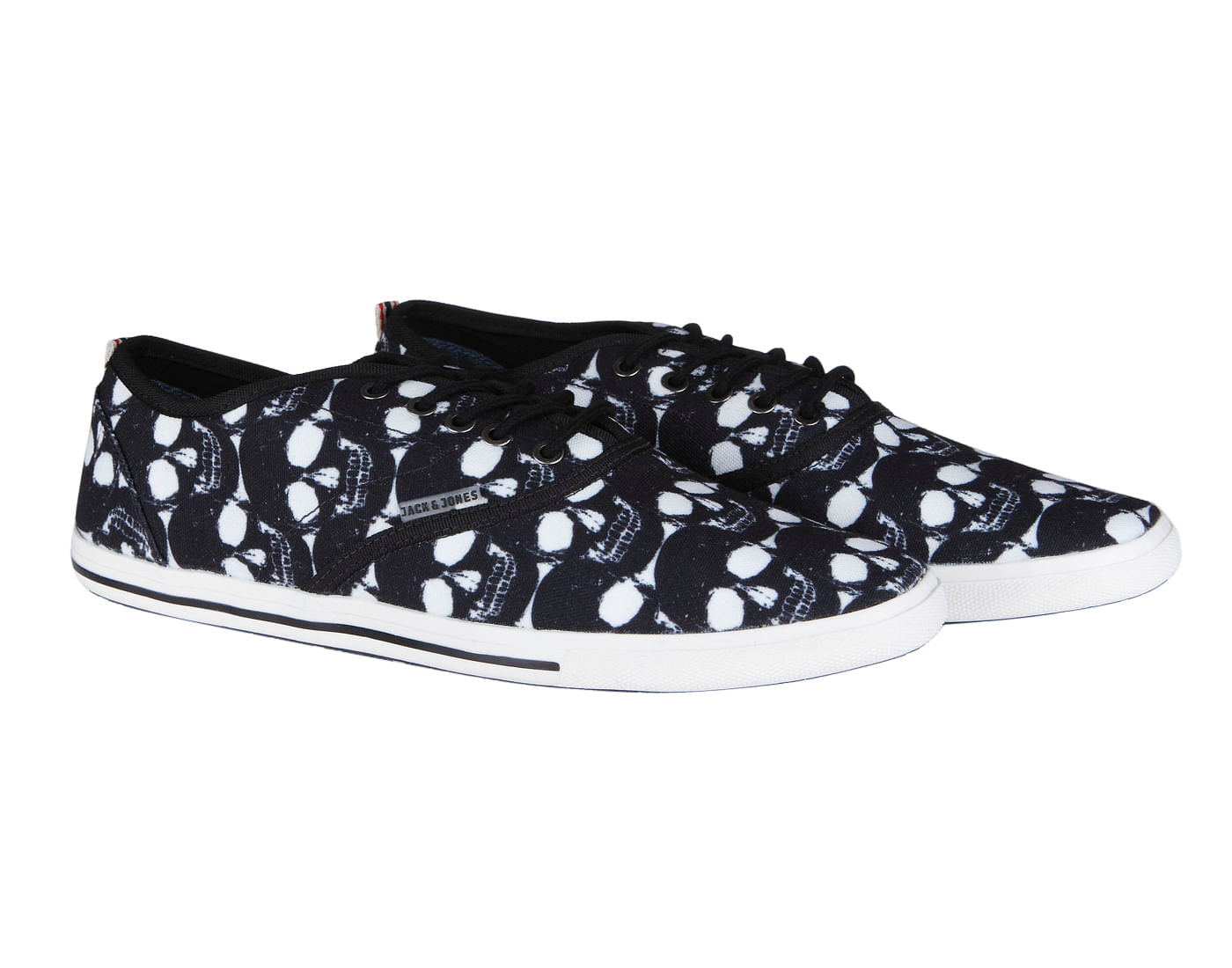 Blue Skull Print Sneakers