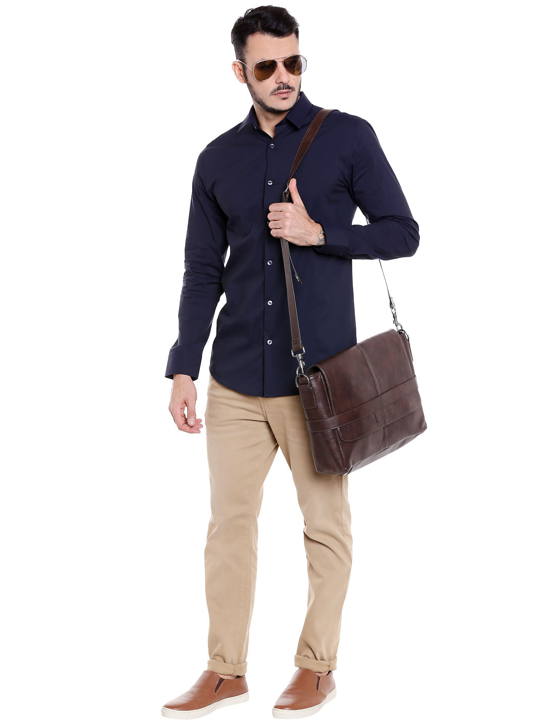 Navy Blue Full Sleeves Shirt - S