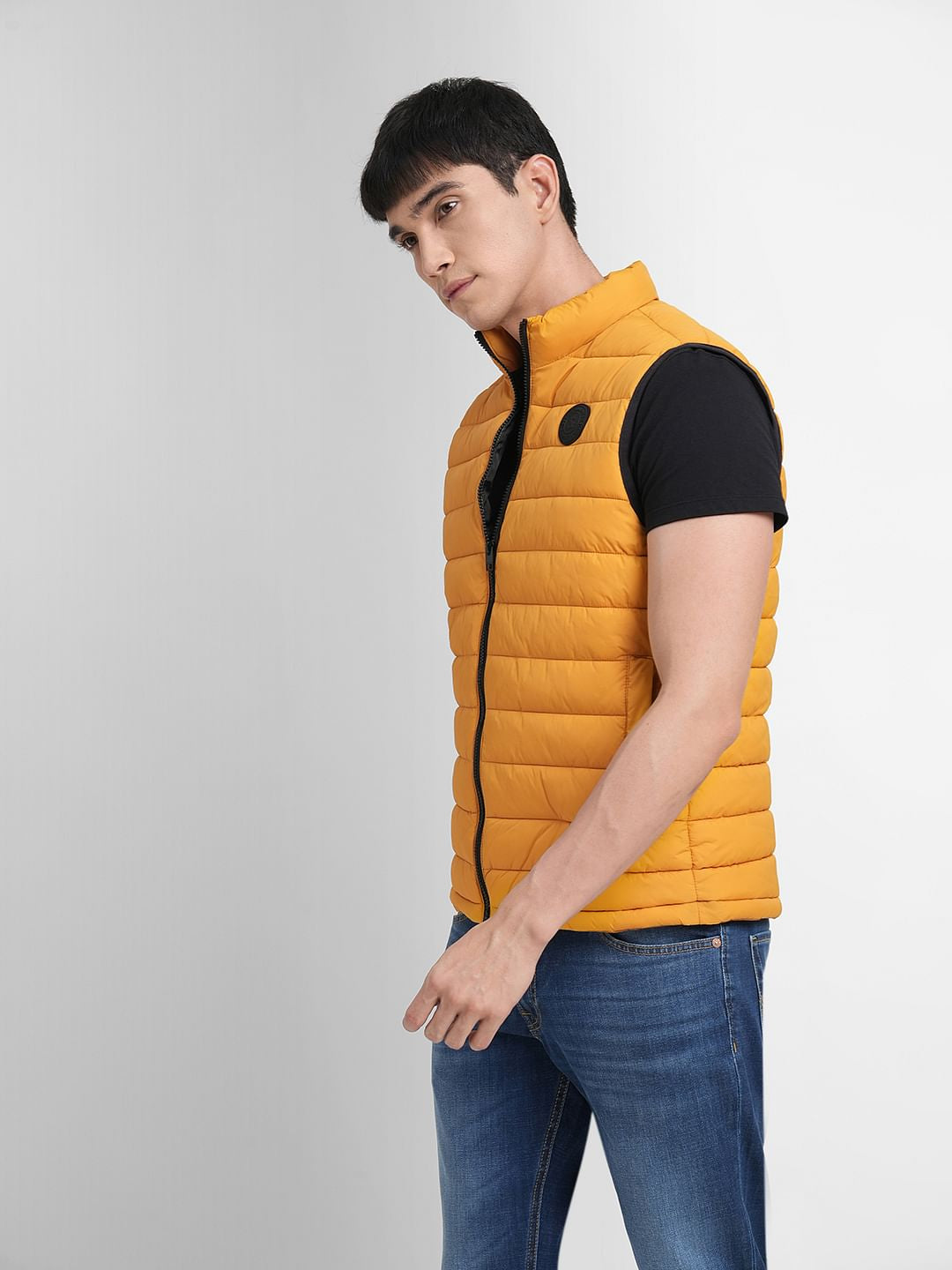 Yellow Puffer Vest Jacket