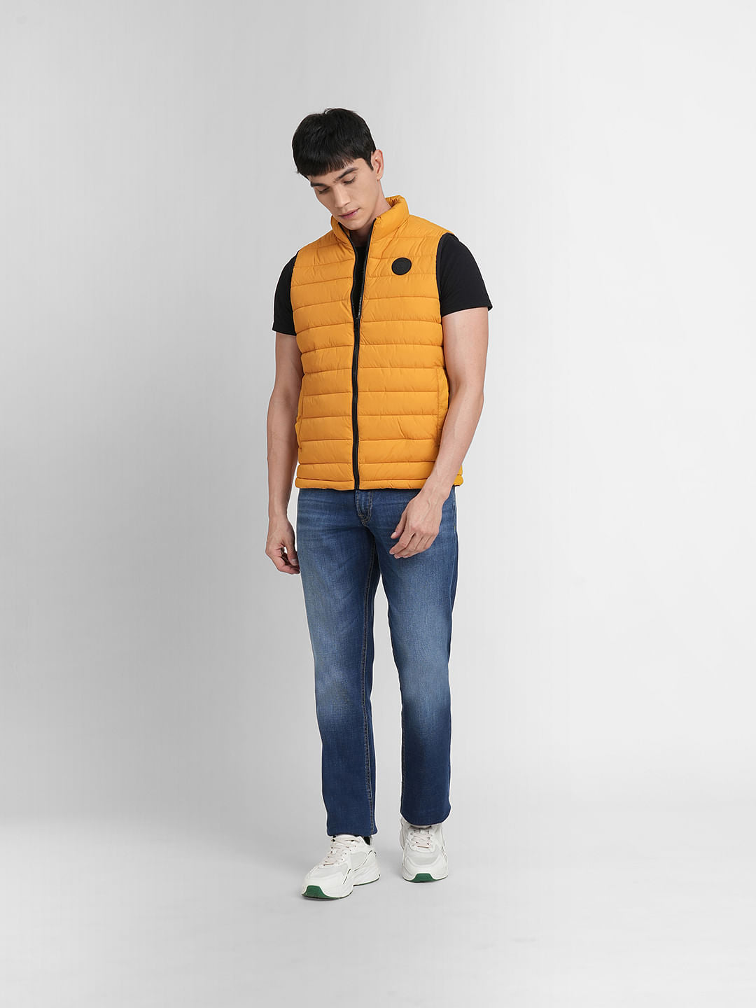 Yellow Puffer Vest Jacket