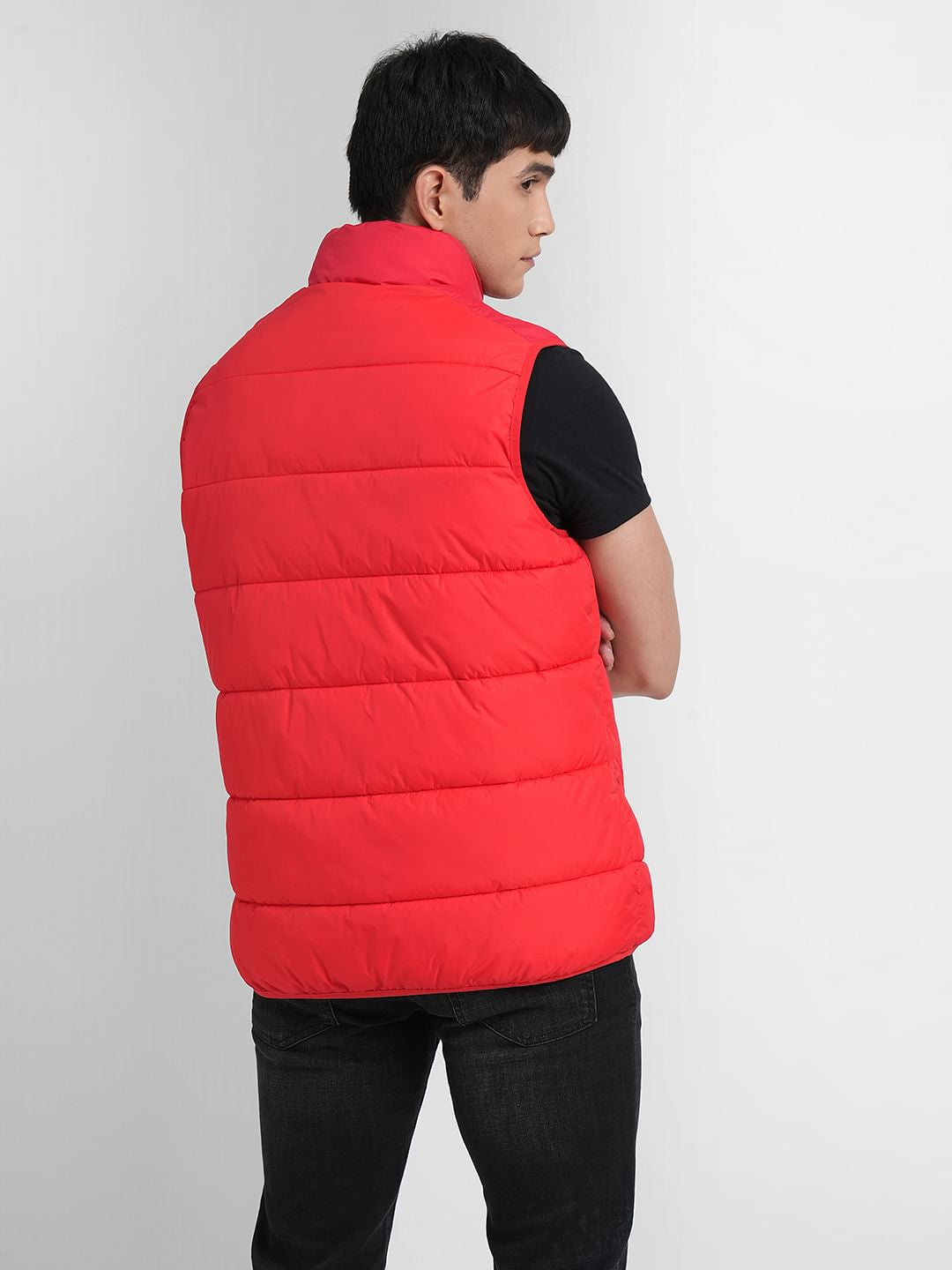 Red Puffer Vest Jacket