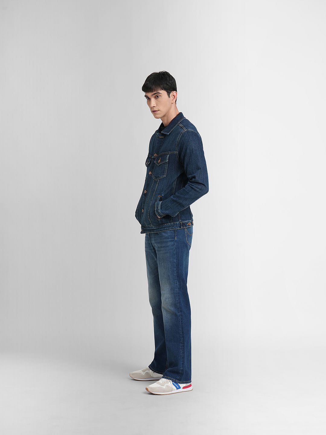 Dark Blue Trucker Denim Jacket