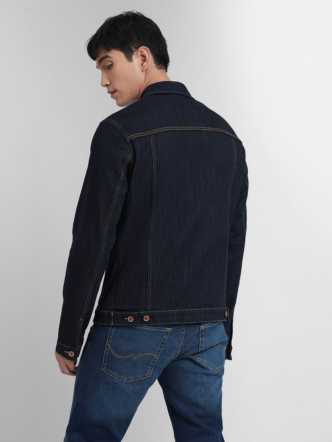 Navy Blue Trucker Denim Jacket