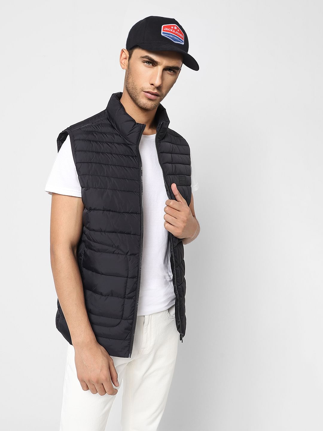Black Puffer Vest Jacket - S