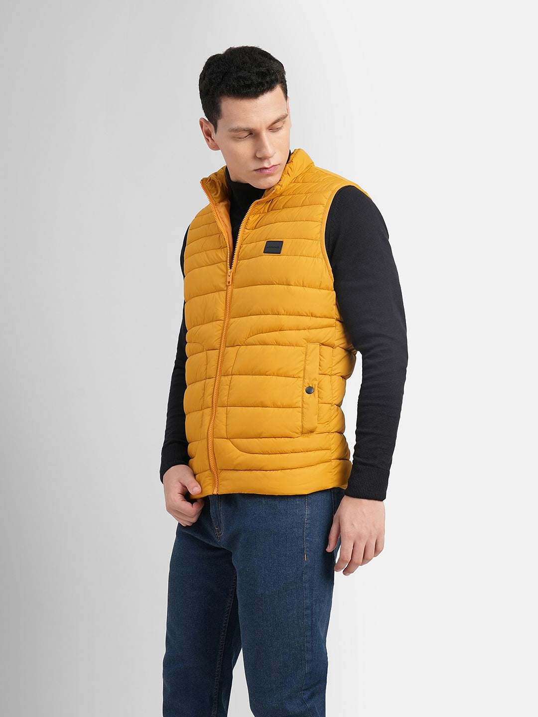 Yellow Vest Puffer Jacket