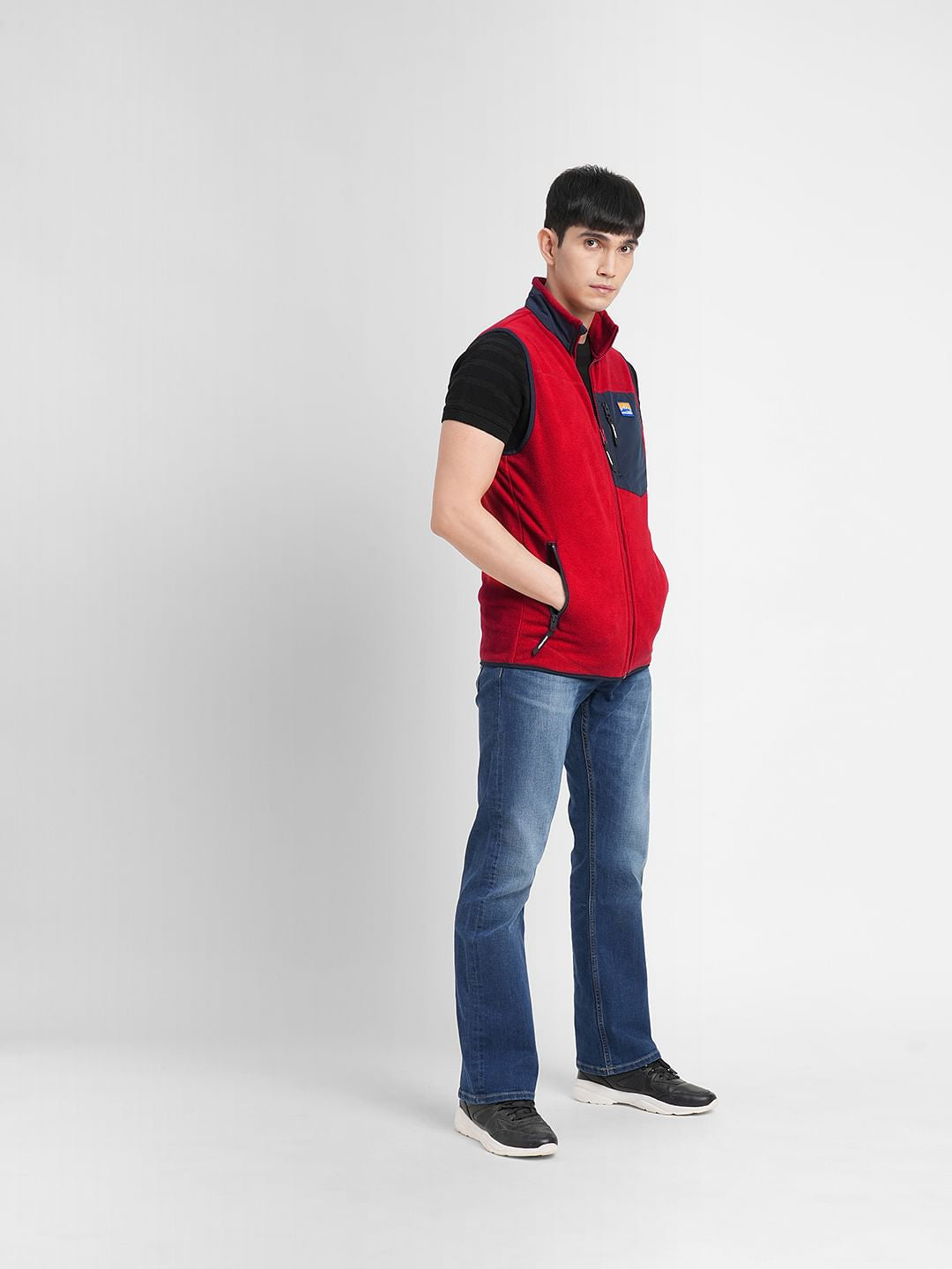 Red Polar Vest Jacket