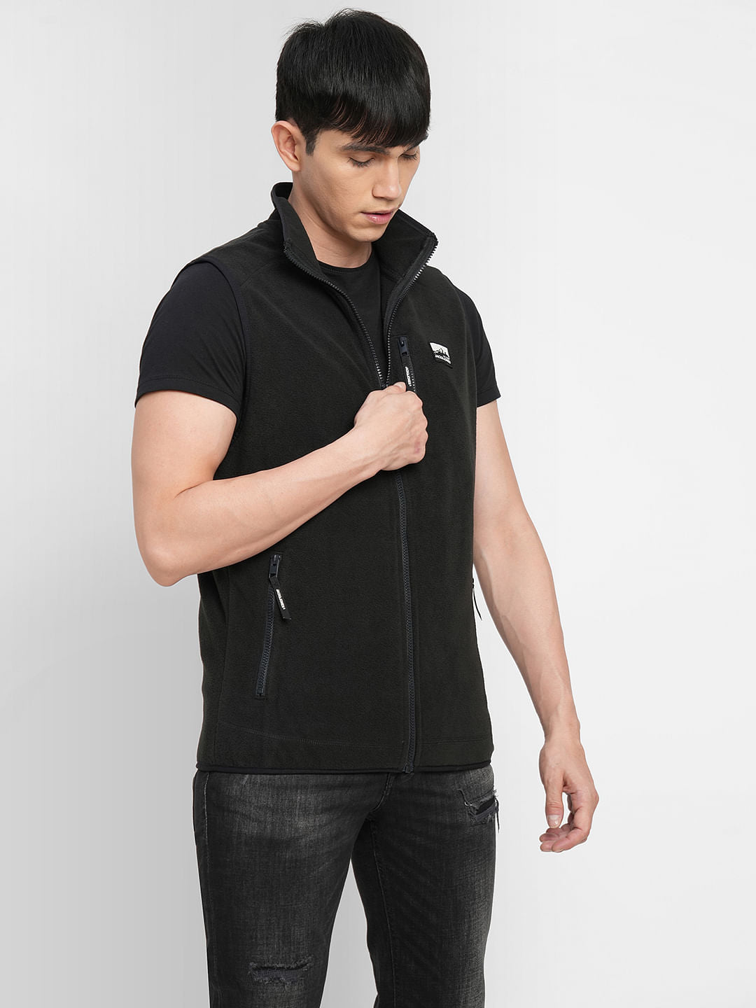 Black Polar Vest Jacket