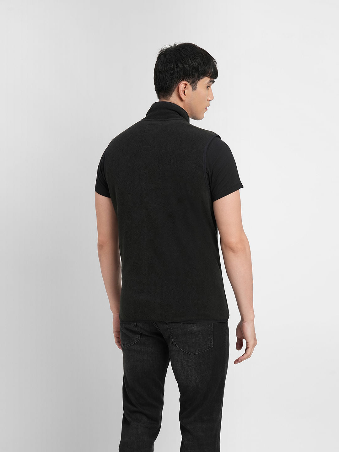 Black Polar Vest Jacket