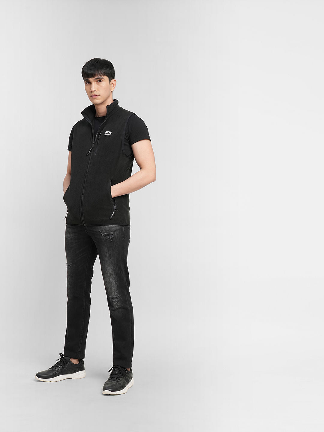Black Polar Vest Jacket
