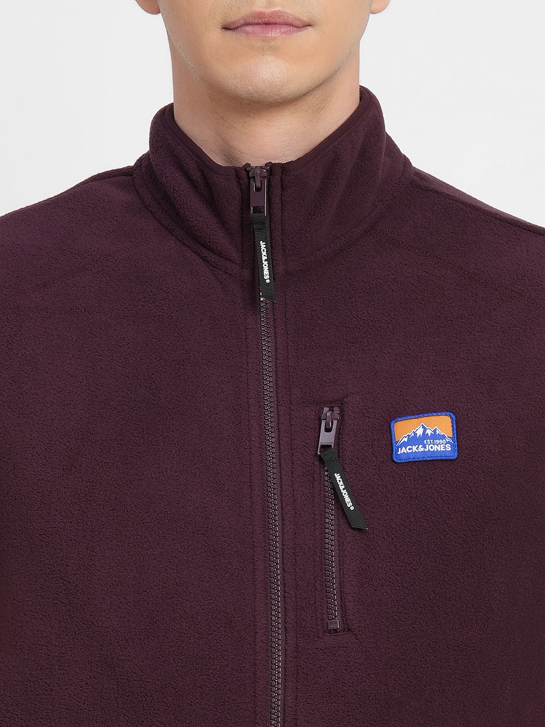 Burgundy Polar Vest Jacket